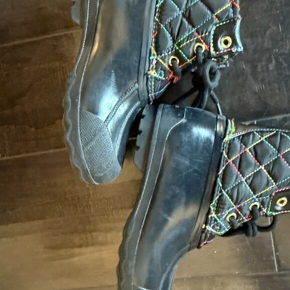 Sperry Port Lace Up Duck Boots Rainbow/Black - Toddler Size 11M - Picture 8 of 8